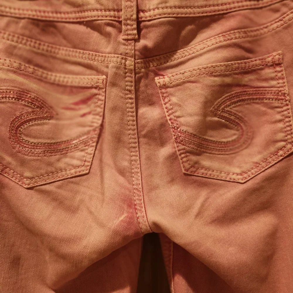Silver Suki Pink Sequin Capris - Picture 2 of 5